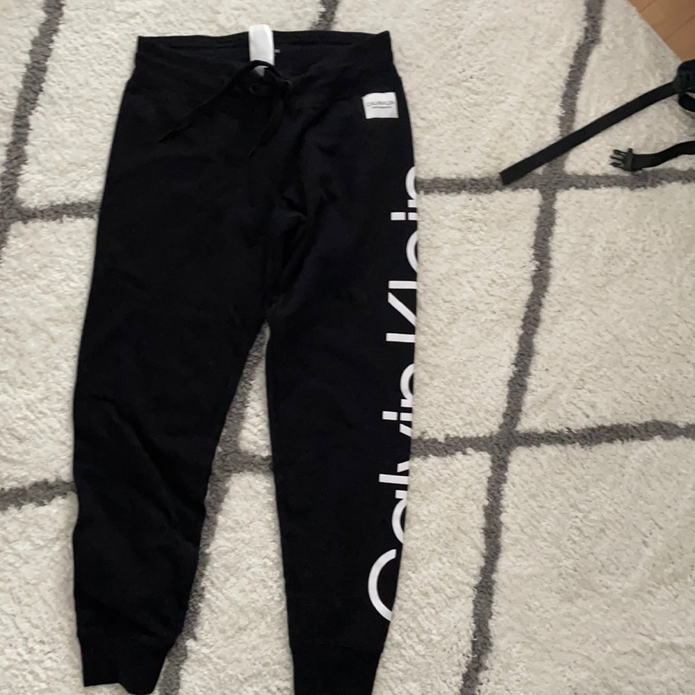 black calvin klein sweat pants